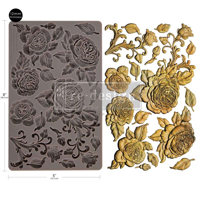 Prima Marketing Re-Design - 5"x8" Silicone Moulds - Rosewood Romance
