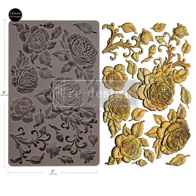 Prima Marketing Re-Design - 5 Prima Marketing Re-Design - 5"x8" Silicone Moulds - Rosewood Romance