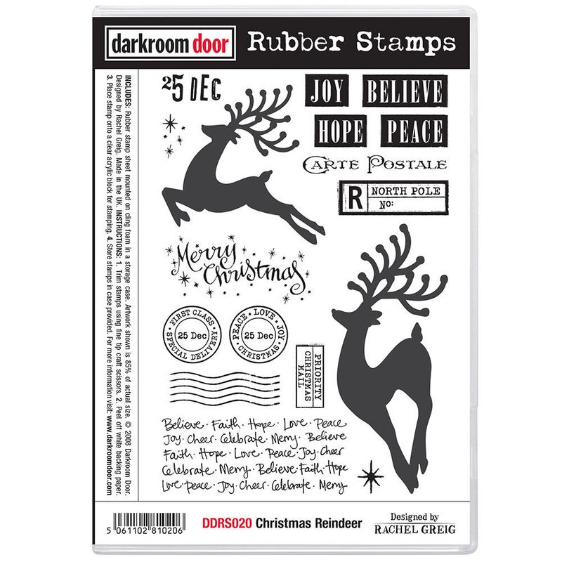 Darkroom Door - Rubber Stamp Set - Christmas Reindeer