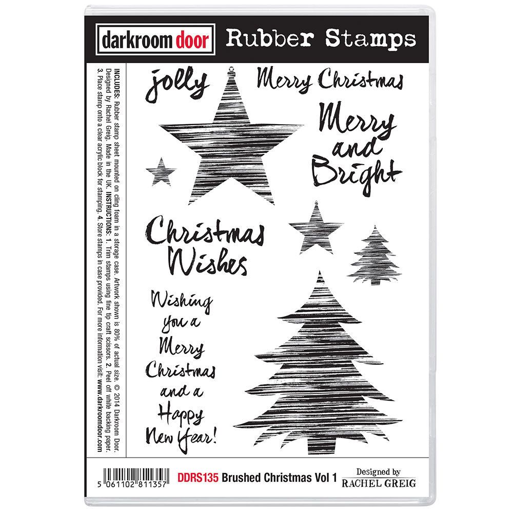 Darkroom Door - Rubber Stamp Set - Brushed Christmas Vol 2 Darkroom Door - Rubber Stamp Set - Brushed Christmas Vol 2