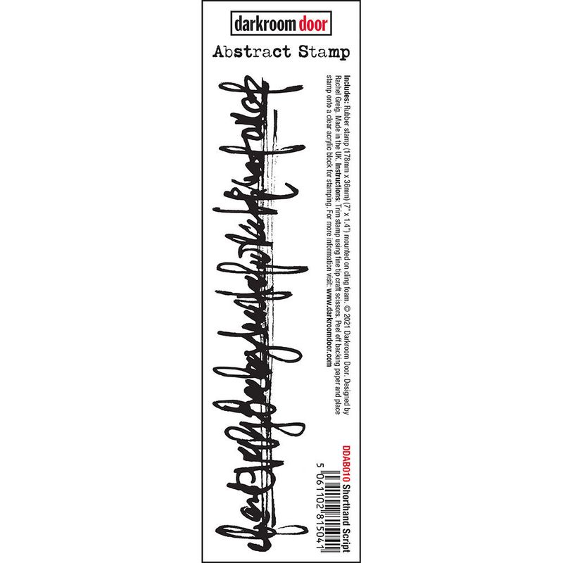 Darkroom Door - Abstract Stamp - Shorthand Script