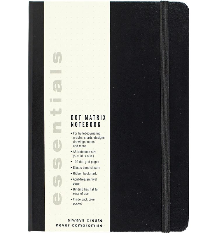 Peter Pauper Press - Essentials Leather Dot Matrix Notebook