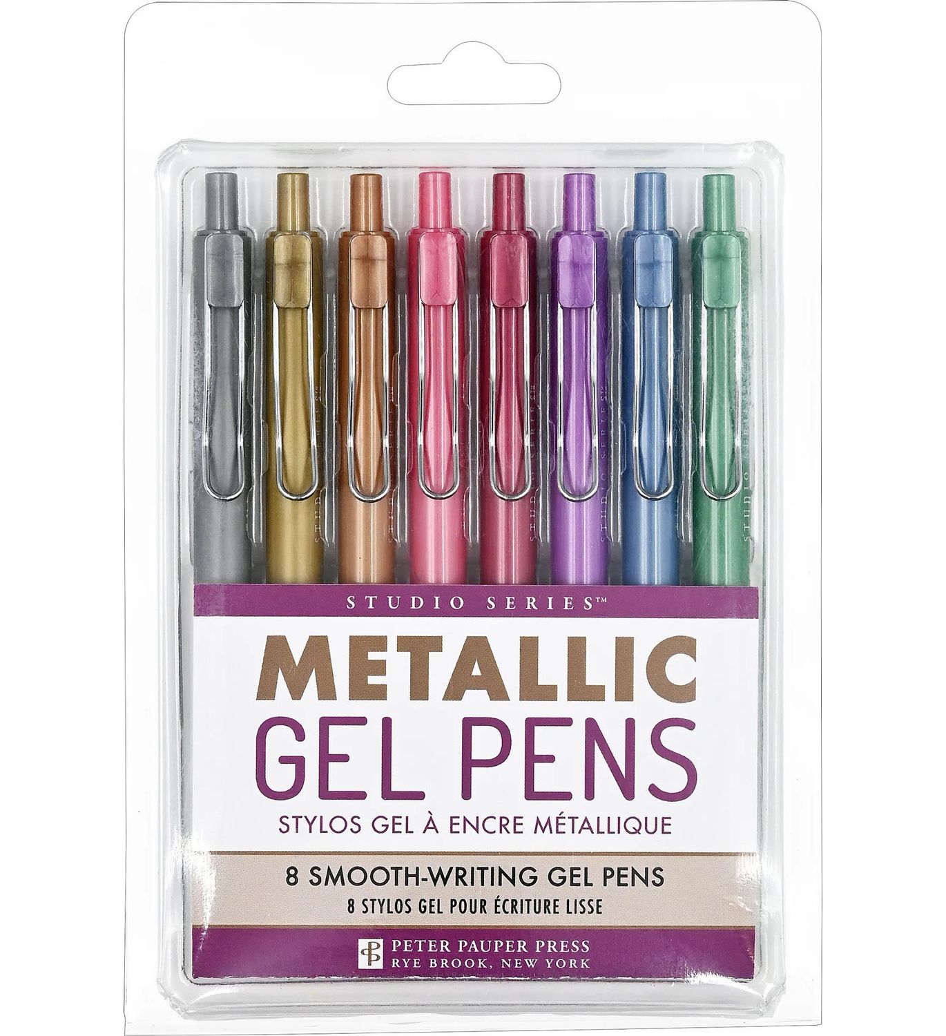 Peter Pauper Press - Metallic Gel Pens - 8pk Peter Pauper Press - Metallic Gel Pens - 8pk