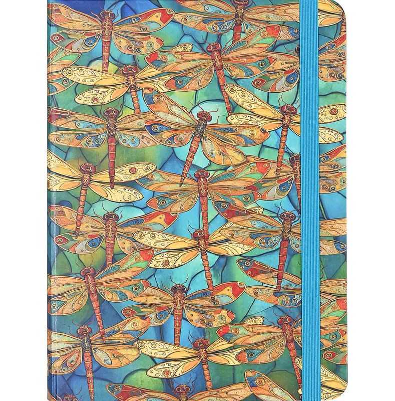 Peter Pauper Press - Lined Journals - 6 1/4'' x 8-1/4'' - Gilded Dragonflies