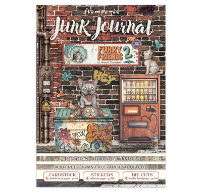 Stamperia - Furry Friends 2 - Junk Journal Stickers, Cut-Outs and Backgrounds