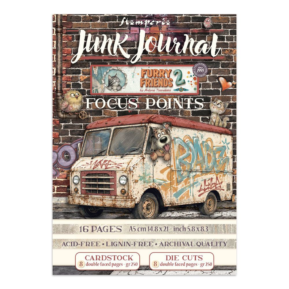Stamperia - Furry Friends 2 - A5 Junk Journal Focus Points