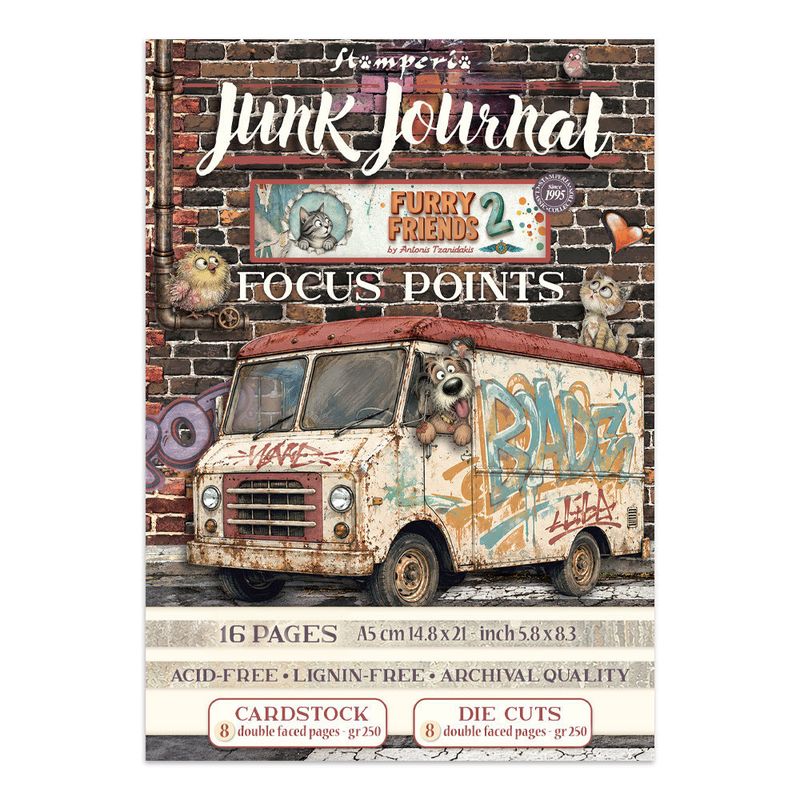 Stamperia - Furry Friends 2 - A5 Junk Journal Focus Points
