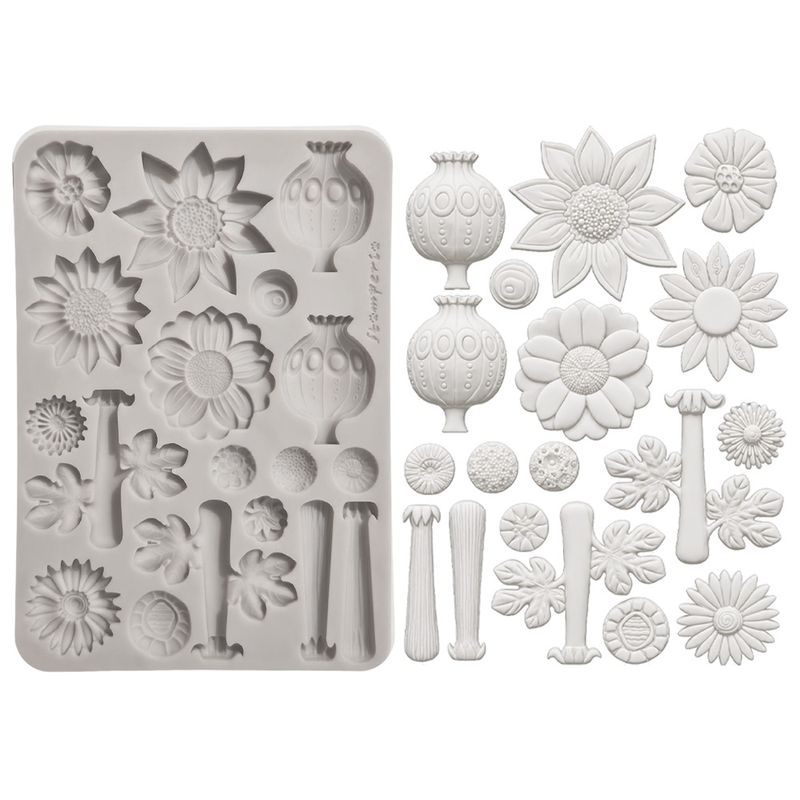 Stamperia - Furry Friends 2 - A5 Silicone Mould - Flowers