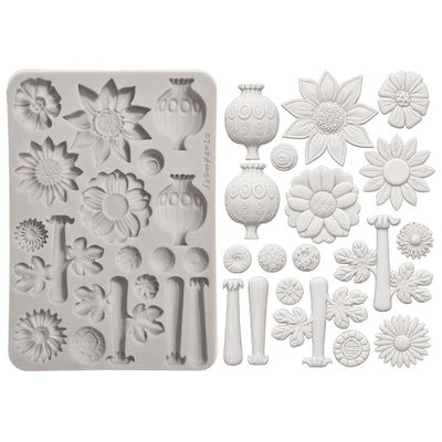 Stamperia - Furry Friends 2 - A5 Silicone Mould - Flowers