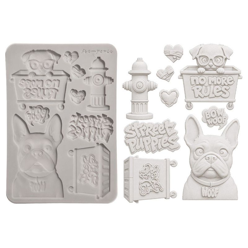 Stamperia - Furry Friends 2 - A5 Silicone Mould - Dogs