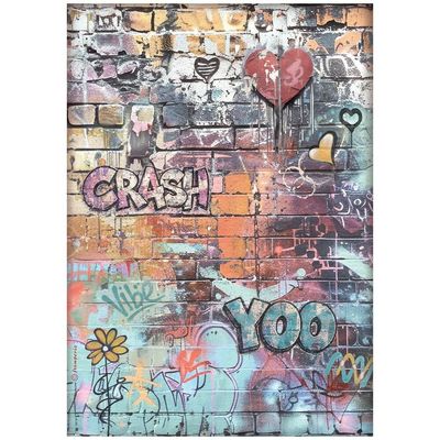 Stamperia - Furry Friends 2 - A4 Rice Paper - Grafitti