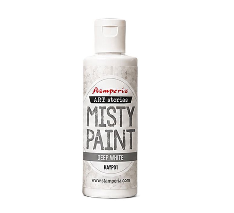 Stamperia - Misty Paint - 60 ml - Deep White Stamperia - Misty Paint - 60 ml - Deep White