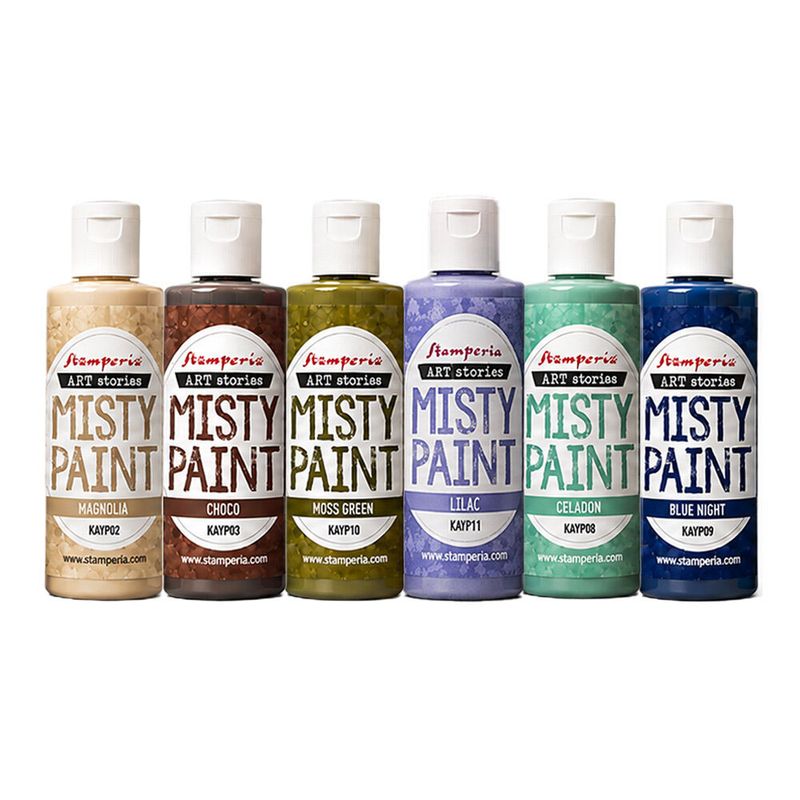 Stamperia - Misty Paint - Selection of 6 Colours - 60 ml each - Nature