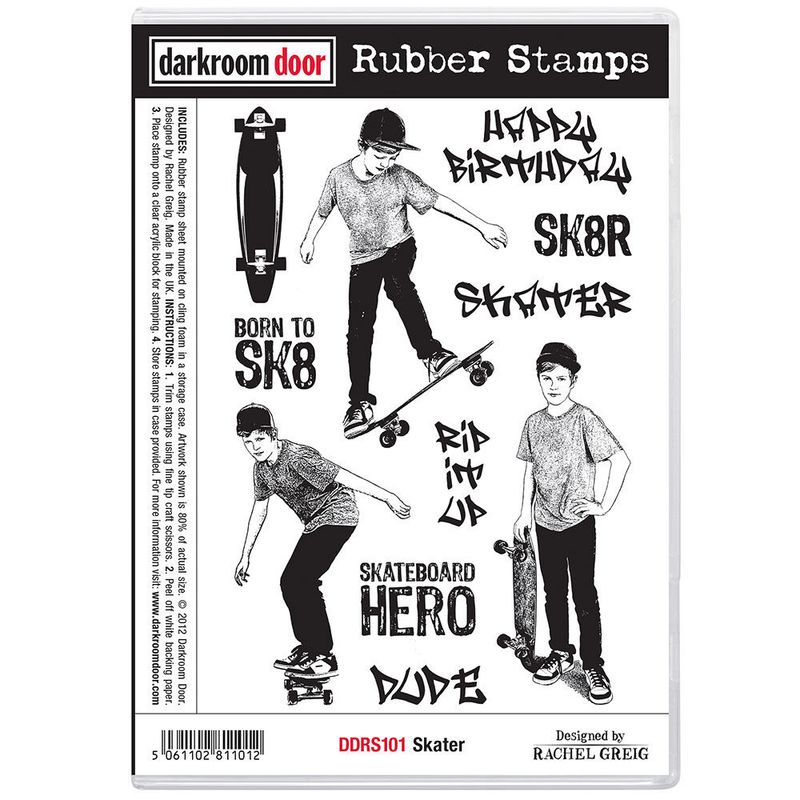 Darkroom Door - Rubber Stamp Set - Skater