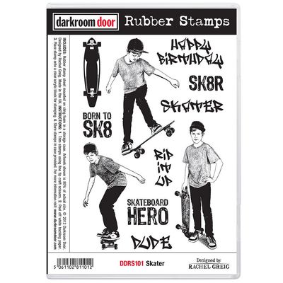 Darkroom Door - Rubber Stamp Set - Skater