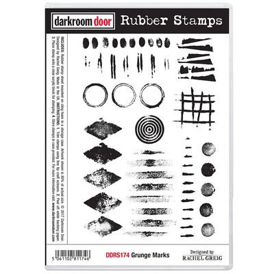 Darkroom Door - Rubber Stamp Set - Grunge Marks