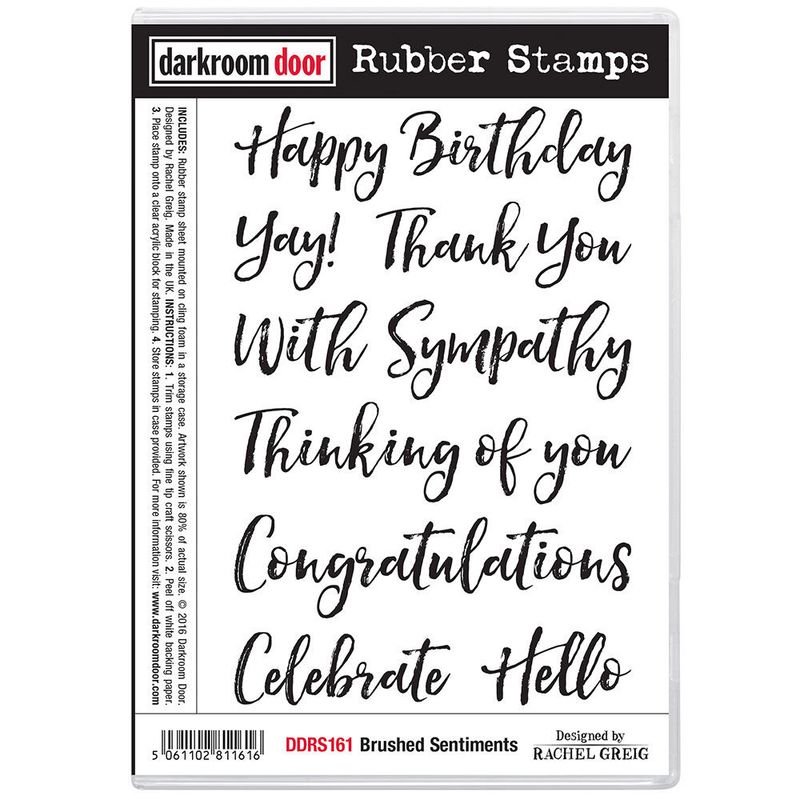 Darkroom Door - Rubber Stamp Set - Brushed Sentiment