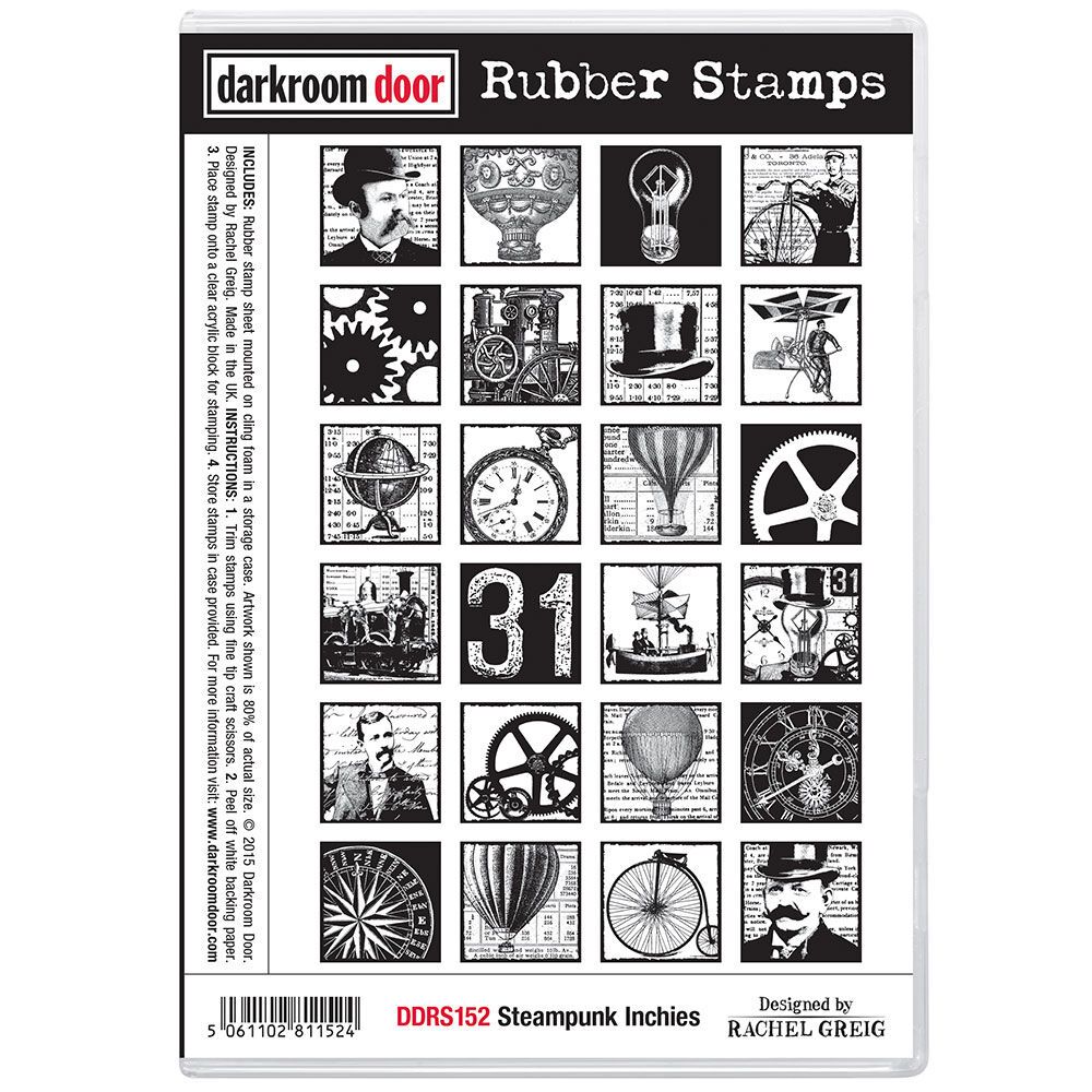 Darkroom Door - Rubber Stamp Set - Steampunk Inches