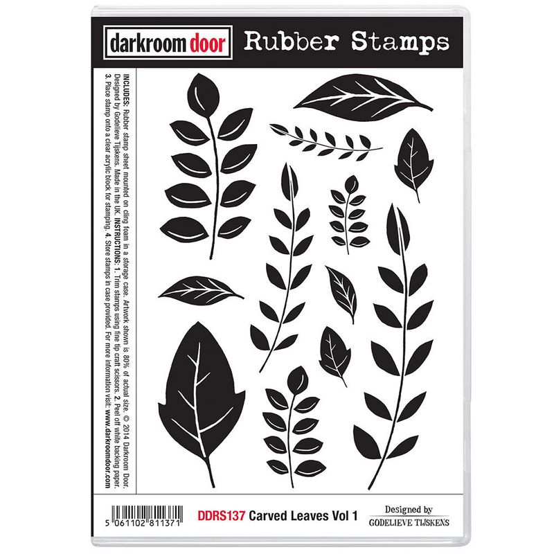 Darkroom Door - Rubber Stamp Set - Carved Leaves Vol 1