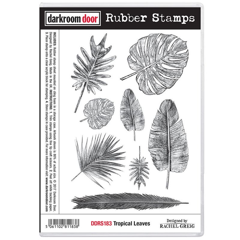 Darkroom Door - Rubber Stamp Set - Tropical Leaves