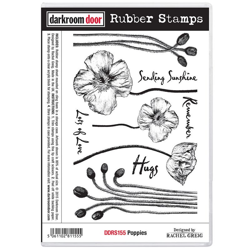 Darkroom Door - Rubber Stamp Set - Poppies