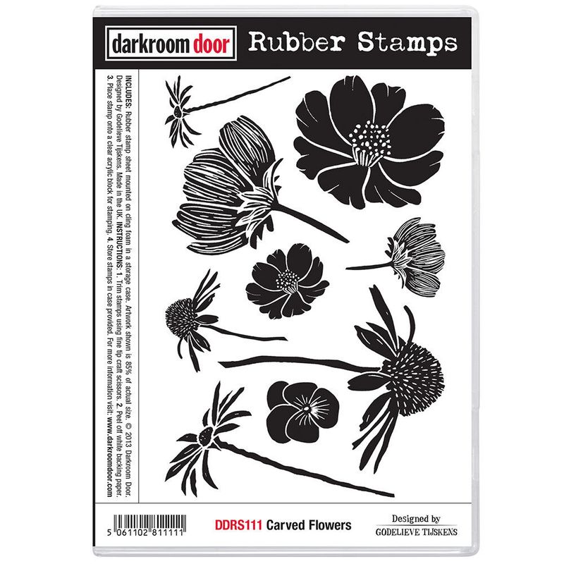 Darkroom Door - Rubber Stamp Set - Carved Flowers