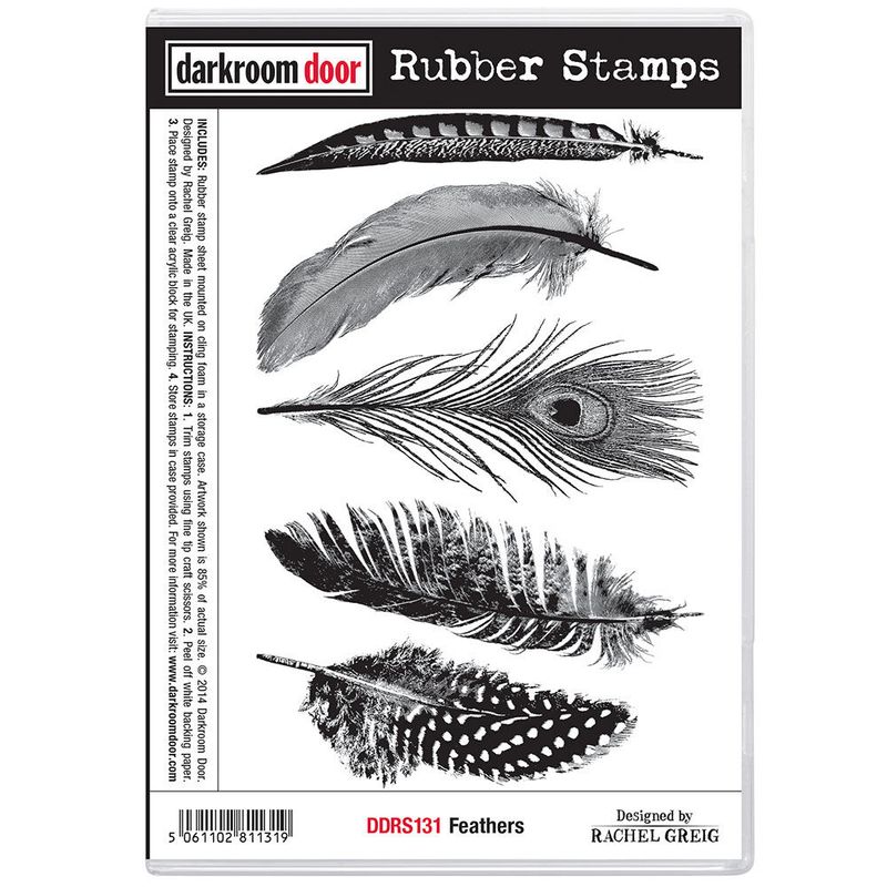 Darkroom Door - Rubber Stamp Set - Feathers