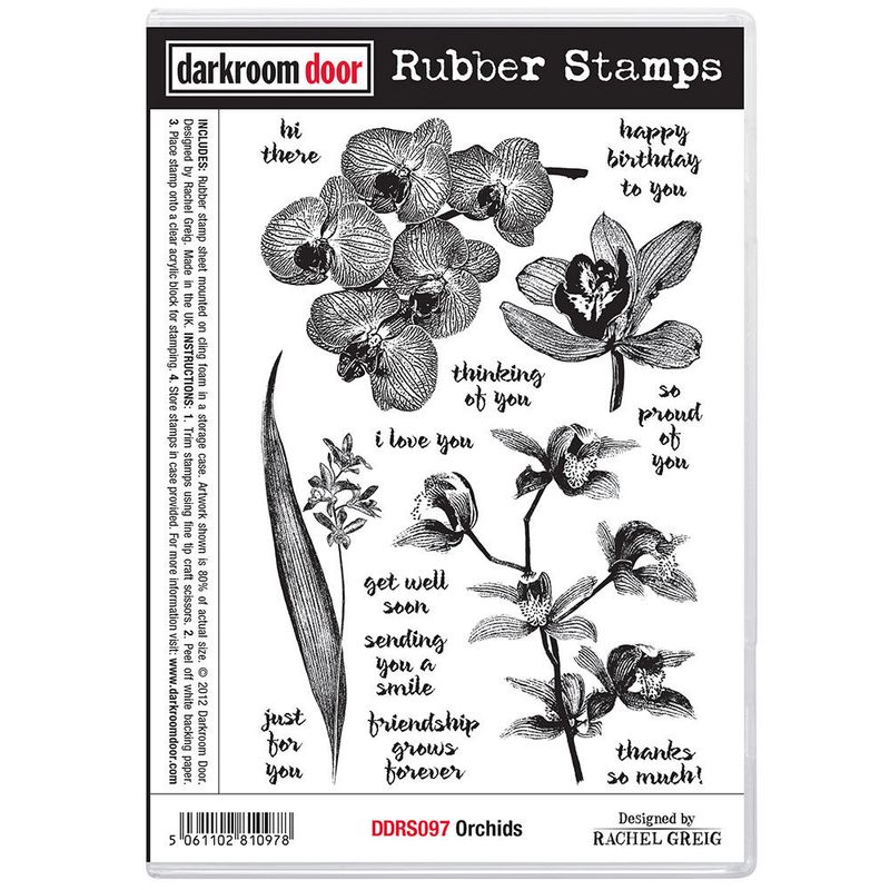 Darkroom Door - Rubber Stamp Set - Orchids