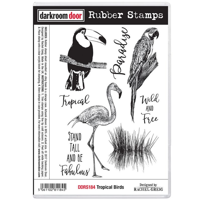 Darkroom Door - Rubber Stamp Set - Tropical Birds
