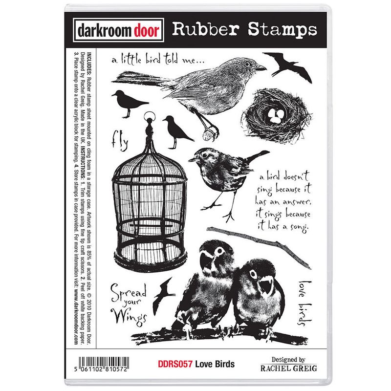 Darkroom Door - Rubber Stamp Set - Love Birds