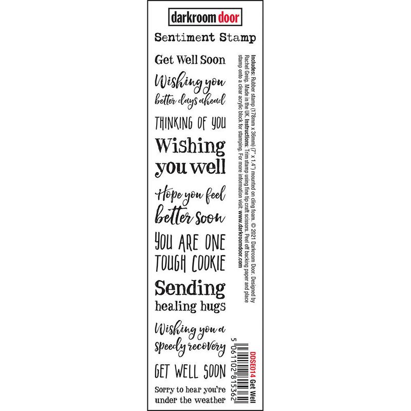 Darkroom Door - Sentiment Stamp - Get Well