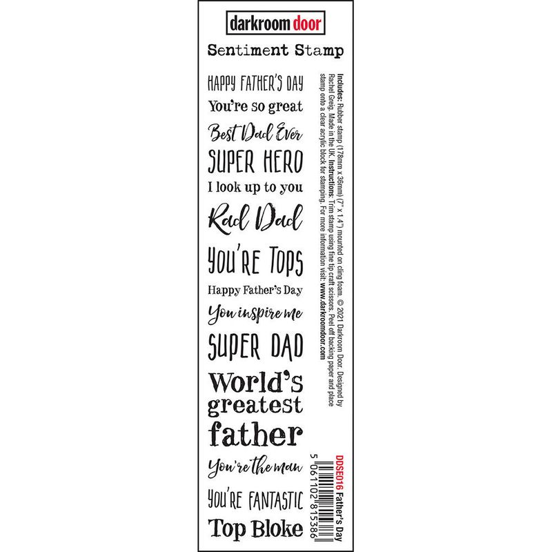 Darkroom Door - Sentiment Stamp - Fathers Day