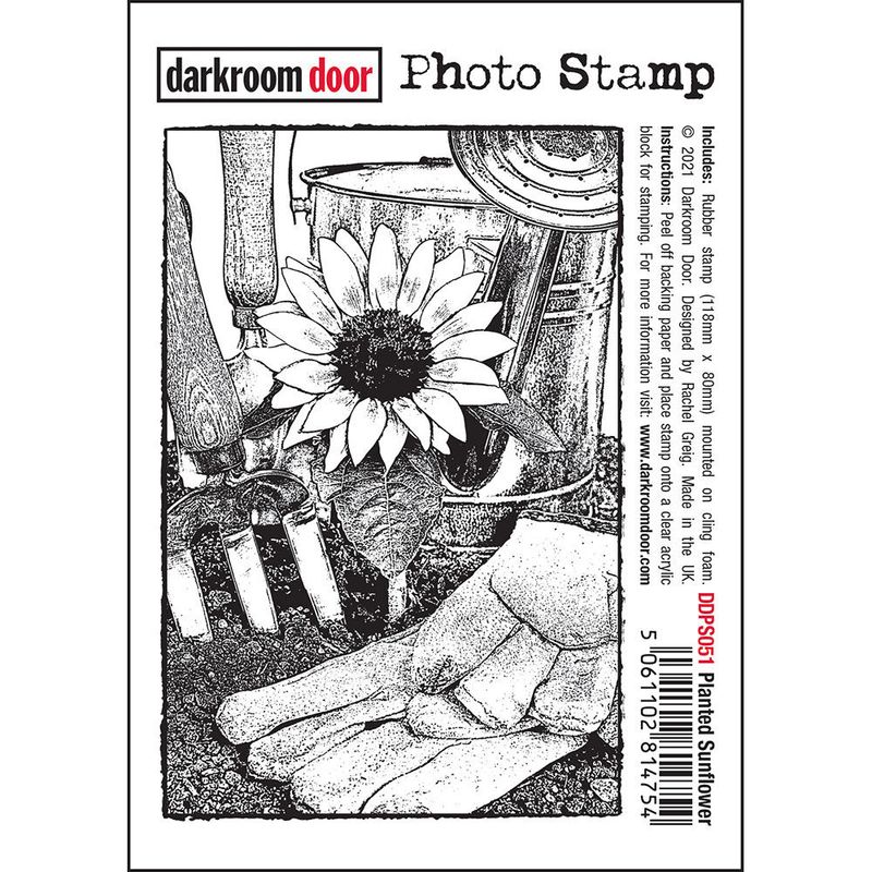 Darkroom Door - Photo Stamp - Planted Sunflower