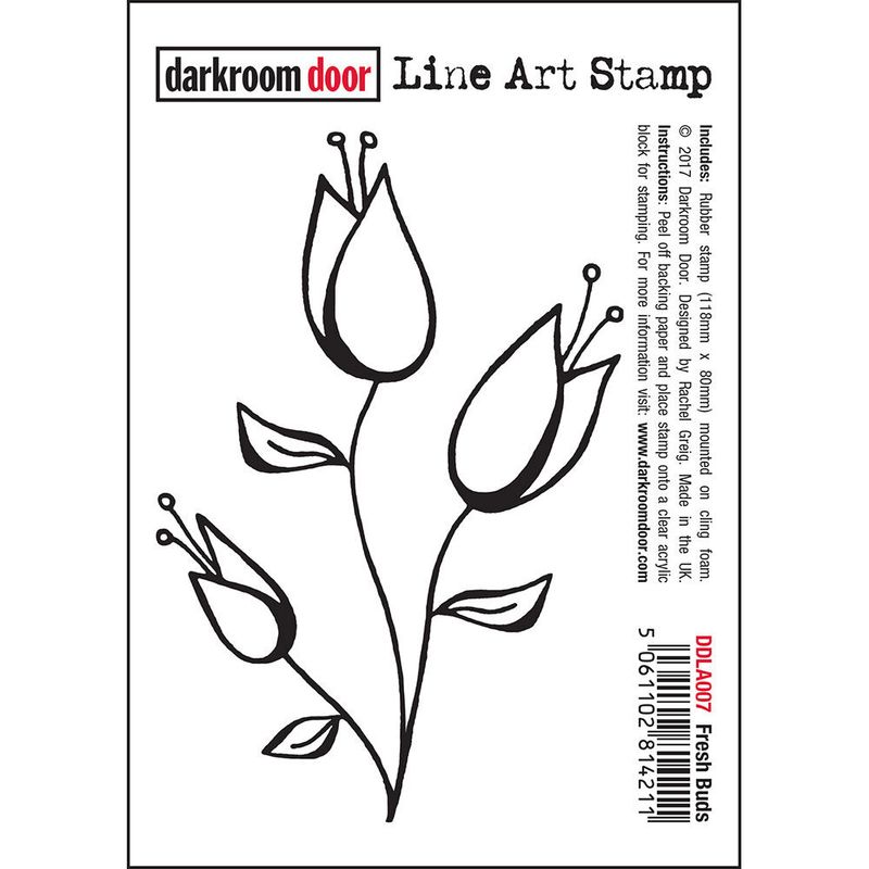 Darkroom Door - Line Art Stamp - Fresh Buds