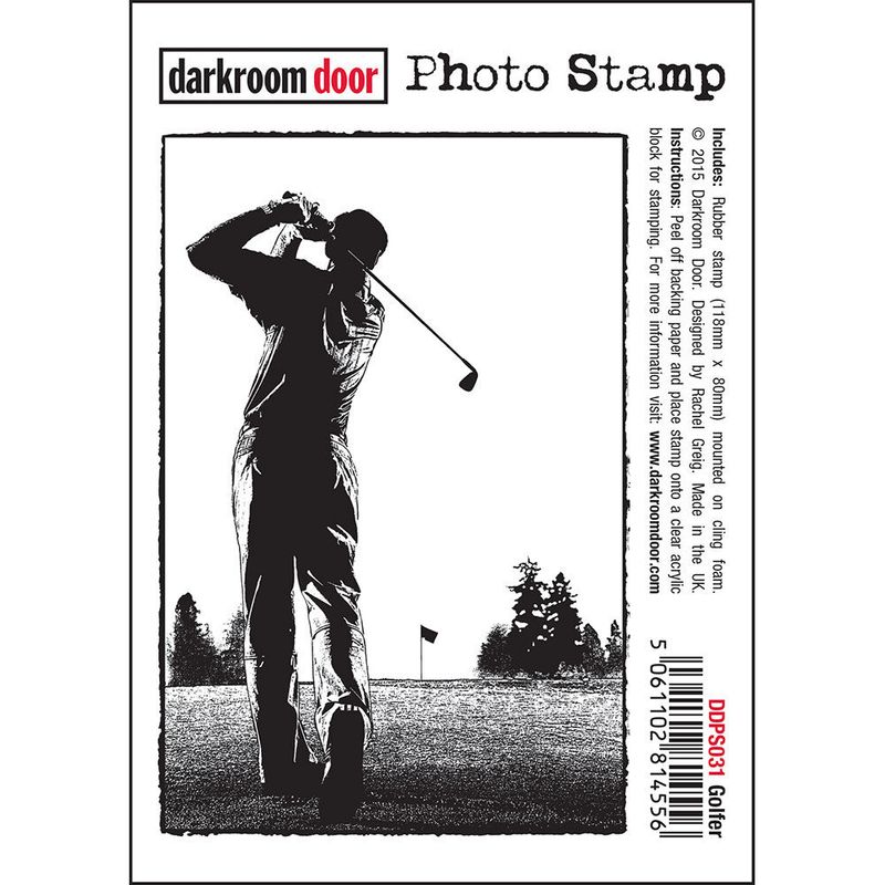 Darkroom Door - Photo Stamp - Golfer