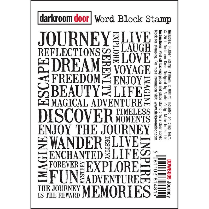 Darkroom Door - Word Block Stamp - Journey