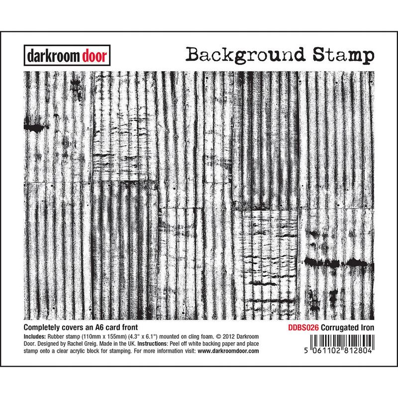 Darkroom Door - Background Stamp - Corrugurated Iron