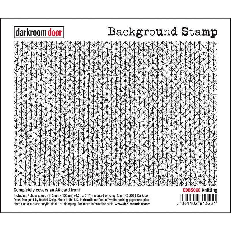 Darkroom Door - Background Stamp - Knitting