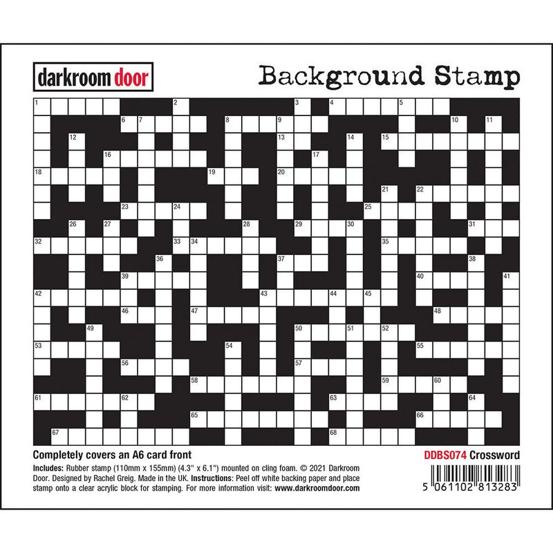 Darkroom Door - Background Stamp - Crosswords