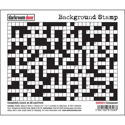Darkroom Door - Background Stamp - Crosswords