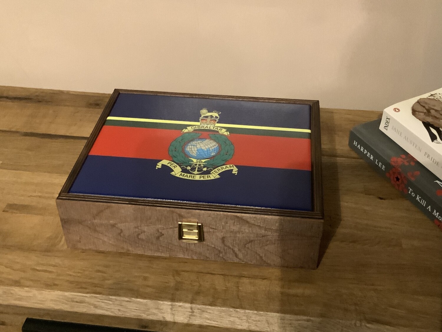Royal Marines Premium Medals Box with Regimental Colours. Makes the perfect Gift!
