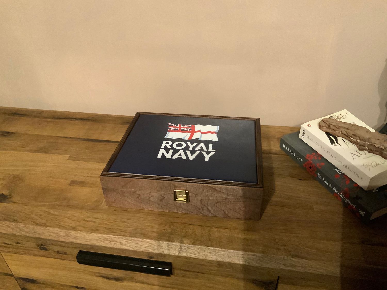 Royal Navy Premium Medals and keepsake Box. stunning medals box has been crafted with a beautiful Ceramic Top, makes the perfect Gift!