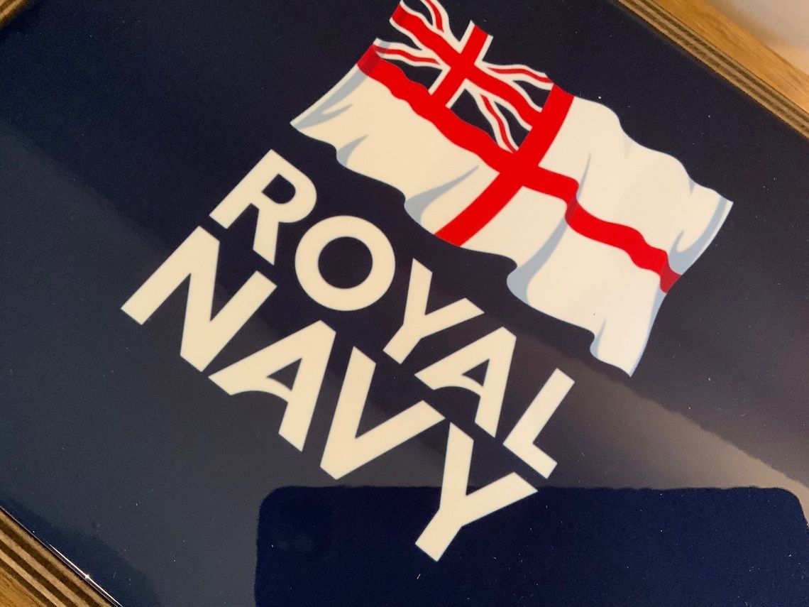 Personalsied Royal Navy Exclusive and Stunning Medals Box with ceramic top.