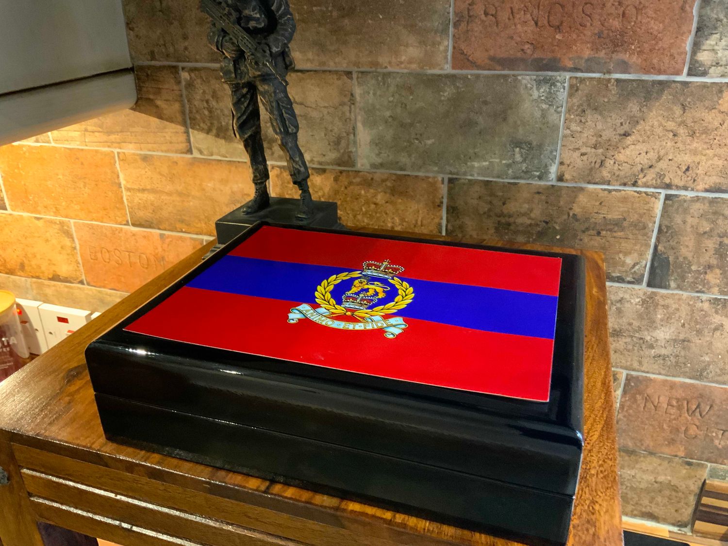 Adjutant General&#39;s Corps Premium Military Medals Box, Beautiful wood and Ceramic box, Great Gift box.