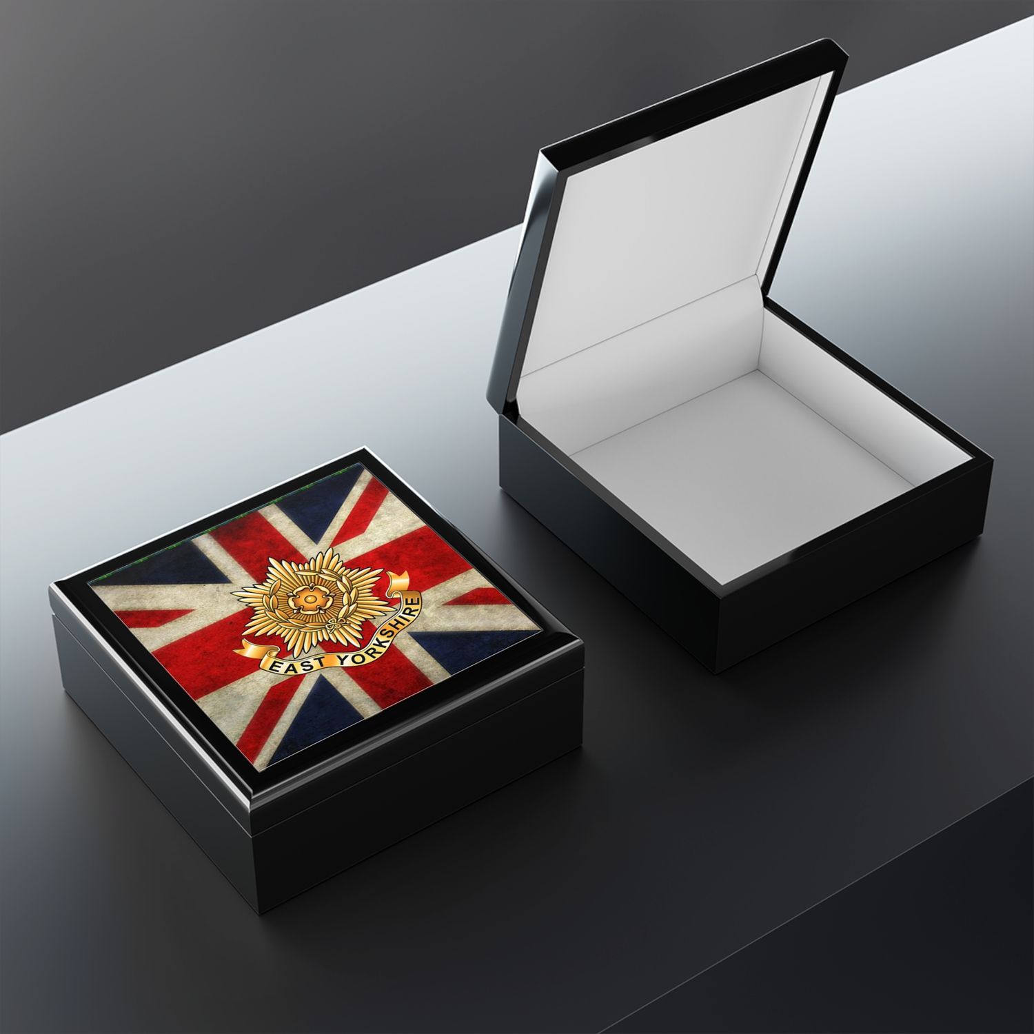 East Yorkshire Regiment Military Medals Box
