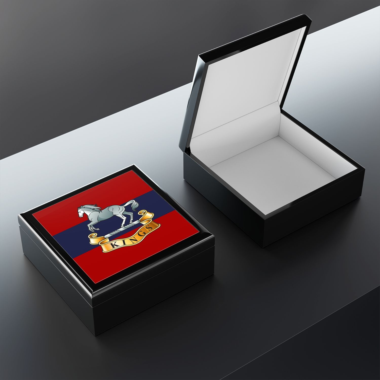 King's Regiment Military Medals Box