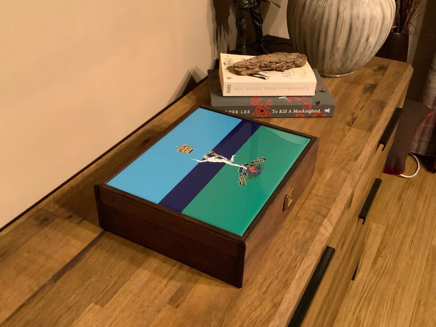 Personalised Royal Signals Regiment Storage Box with Ceramic Top Makes the perfect Gift!