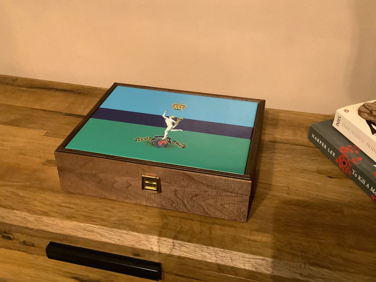 Personalised Royal Signals Regiment Storage Box with Ceramic Top Makes the perfect Gift!