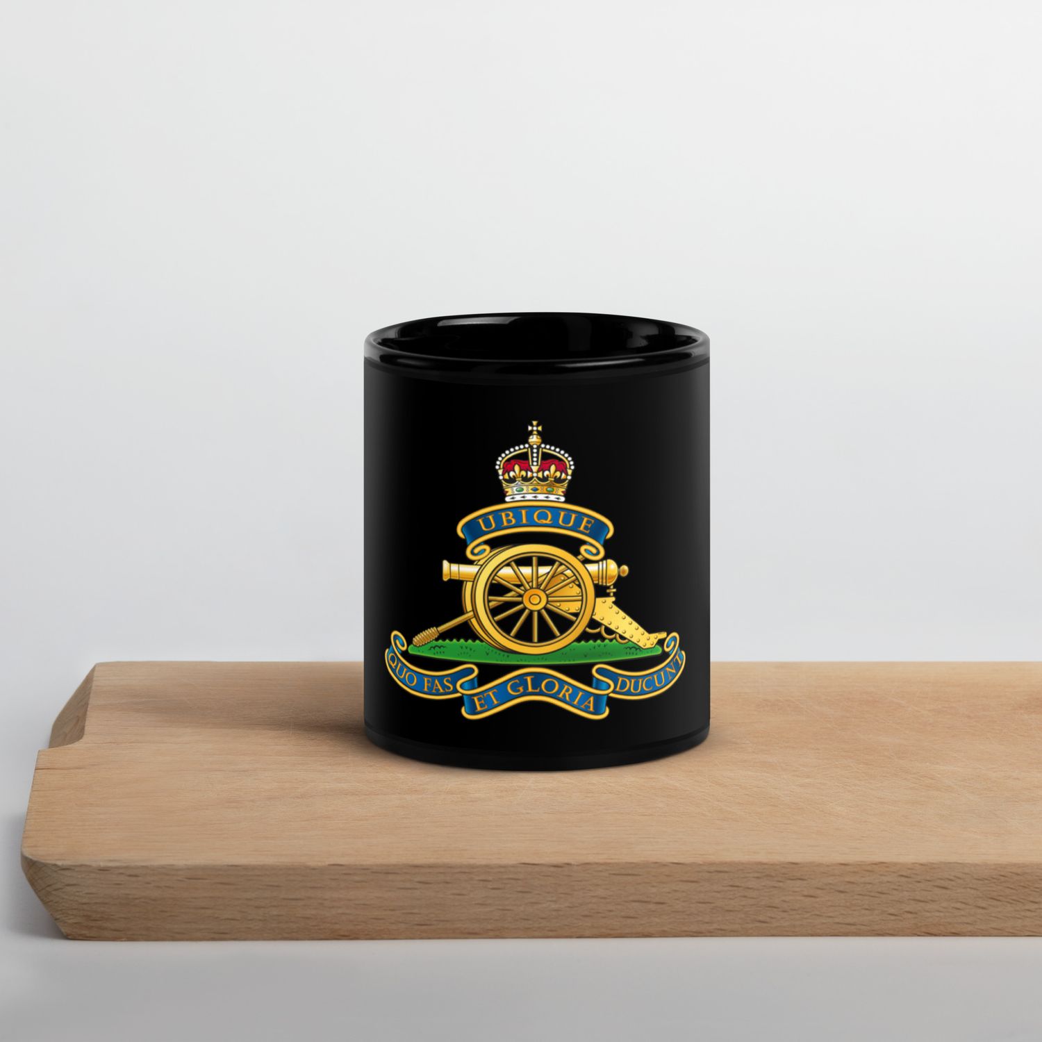 Royal Artillery Black Glossy Mug