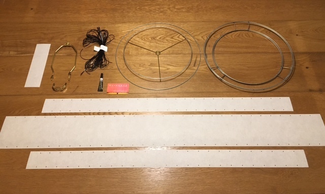 DIY Kit 3 Tier Fiberglass Lamp Shade Kit 15x9